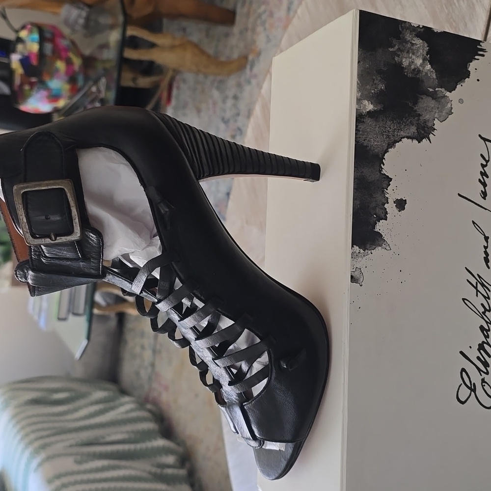Elizabeth and James Leather High Heels - Picture 3 of 11